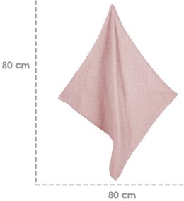 Pătură pentru copii roz din bumbac organic tricotată 80x80 cm Lil Planet – Roba