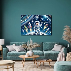Tablou mic astronaut într-o misiune de aventură