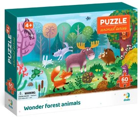 PUZZLE - MINUNATELE ANIMALUTE DIN PADURE (60 PIESE) - DODO (DO300375)