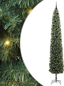 vidaXL Brad de Crăciun artificial Verde 300 cm PVC și oțel și plastic