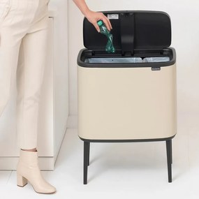 Brabantia Bo Touch 1005547, 11+23 l, Fierbere lină și silențioasă, Deschidere Golam, Bej