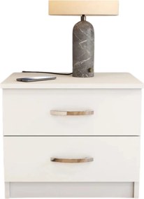 Noptiera KMD0201, alb, PAL, 52x45x45 cm