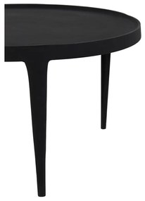 Măsuțe de cafea negre 2 buc. rotunde ø 75 cm Tobias – Light &amp; Living