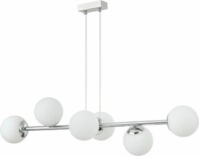 Lustră pe cablu MADDIE, 6 x E14, 5 W, 230 V, crom lucios