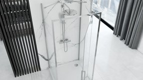 Cabina dus Rapid Swing Crom 100x80cm, Rea