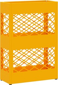 vidaXL Suport pentru umbrele galben muștar 28 x 12 x 41 cm Oțel