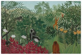 Tablou - Henri Rousseau, Tropical Forest with Monkeys, reproducere (90x60 cm)