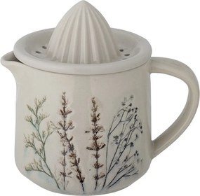 Storcător de lămâi din ceramică cu motive botanice, L14,5×H14×W10 cm, natural, „Bea"