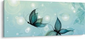 Tablou - Fluturi albaștri (120x50 cm)