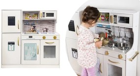 Bucatarie de jucarie din lemn, cu accesorii