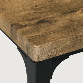 HOMCOM Set masa de dining cu 2 scaune encastrabile, pentru bucatarie living casa, rustic | Aosom Romania