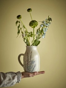 Carafă din ceramică cu flori de câmp aplicate manual, D12×H19,5 cm, 1500 ml, „Bea"