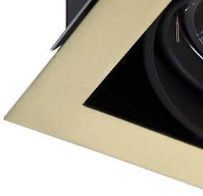 Spot integrat reglabil din alamă cu 2 lumini - Oneon