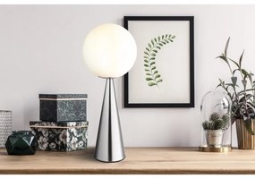 Veioza/Lampa de masa design modern PINPAL nickel/opal
