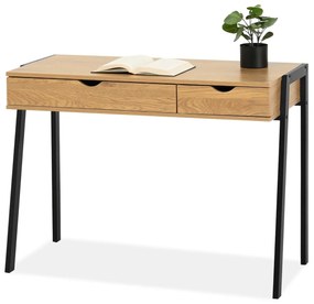 Masă PC Land (stejar + negru). Promo -21%. 1109777