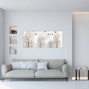 Tablou - Cerb lângă râu (120x50 cm)