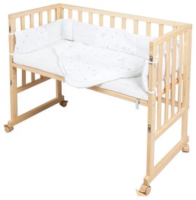 Pătuț în culoare naturală cu roți 90x45 cm Star Magic – Roba