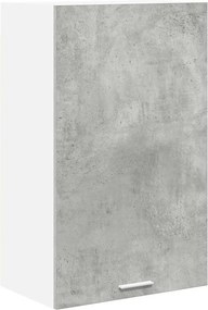 vidaXL Dulap suspendat Gri beton și Alb 50 x 31 x 80 cm Lemn compozit