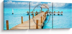 Tablou - Ponton (cu ceas) (90x30 cm)