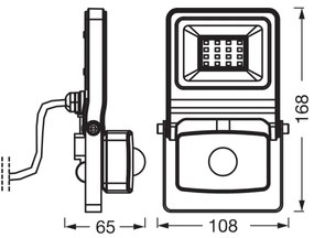 Osram - Proiector LED cu senzor ENDURA, 10W, 230V, 3000K, IP44