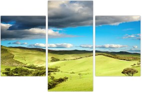 Tablou - Peisaj verde cu dealuri (90x60 cm)