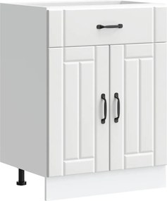 vidaXL Dulap de bază de bucătărie „Lucca” din lemn prelucrat alb