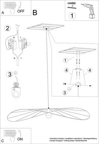 Lustră neagră ø 140 cm Elliot – Sollux