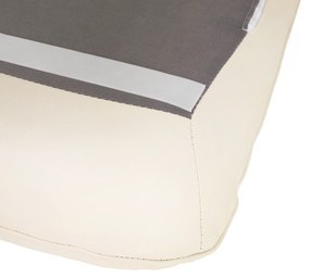 Fotoliu design, piele / piele ecologică, crem / negru, LINSY