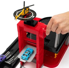 Baby Mix Garage pentru copii cu elicopter, 60 x 33x 29 cm
