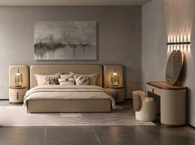 Pat dublu tapitat design LUX Mink 180x200cm