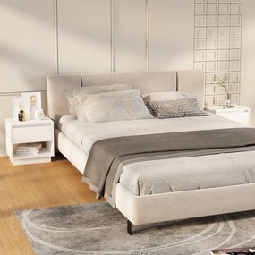 vidaXL Noptiere, alb, 2 buc., 45x34x44 cm, PAL