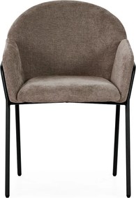 Set de scaune de sufragerie piersică 2 buc. tapițat Aslin – MOME