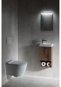 Sapho - Lavoar suspendat PICCOLINO 31x17 cm stânga/marmură turnată/alb