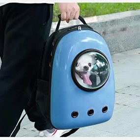 Rucsac pentru transportul animalelor de companie, albastru