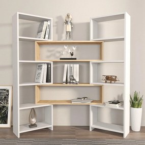 Biblioteca Karayel Colt Stil Rafturi Nenumarate, 163 X 150 X 22 Cm