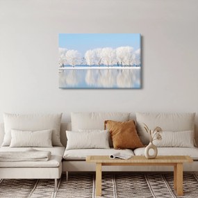 Tablou cu peisaj de iarnă (90x60 cm)