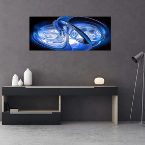 Tablou abstract albastru (120x50 cm), în 40 de alte dimensiuni noi