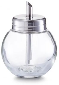 Dispenser pentru zahar Round, sticla si inox, 240 ml, Ø 8,5xH11,3 cm