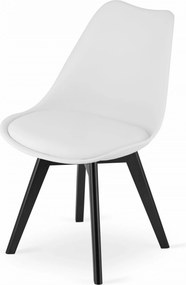 OFERTA Scaun alb BALI MARK cu picioare negre II. calitate