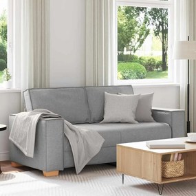 vidaXL Canapea cu 2 locuri, gri nor, 140 cm, material textil