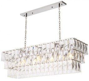 Lustra suspendata design LUX Amazone Rectangular, nickel 115384 HZ
