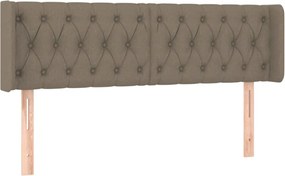 vidaXL Tăblie de pat cu aripioare gri taupe 147x16x78/88 cm textil
