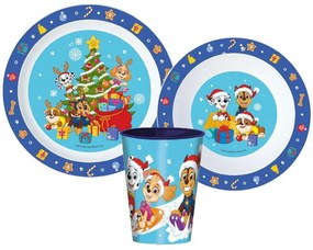 Patrula Cățelușilor Holiday Set de masă de Crăciun, set de micro plastic, cu cană de 260 ml