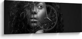 Tablou - Portretul femeii (cu ceas) (90x30 cm)