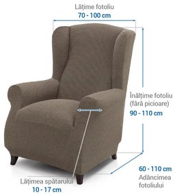 Huse super elastice HARMONIA alunei fotoliu clasic (l. 70 - 100 cm)