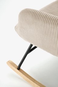 Fotoliu tip balansoar Belmiro velvet crem H92 cm