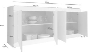 Comodă NERILA albă/maro