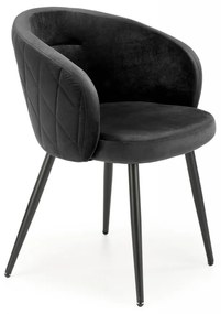 Scaun K430 velvet negru