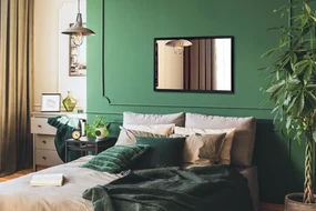 Dreptunghiulara oglinda sufragerie rama neagra 80x60 cm