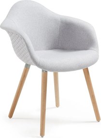 Scaun elegant in stil nordic cu tapiterie gri deschis, KENNA C631JQ14 JG
